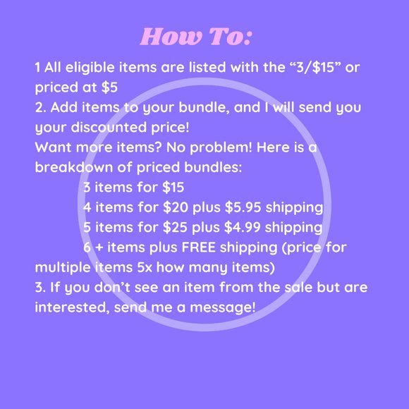 3 for $15 Sale!!!! - Picture 2 of 2